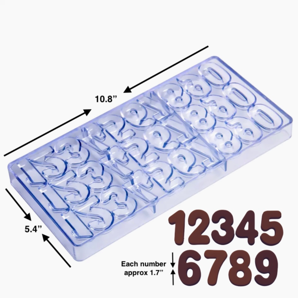 Chocolate Numbers Making Mold - Make your own chocolate candy numbers at home or professionally - Image 3